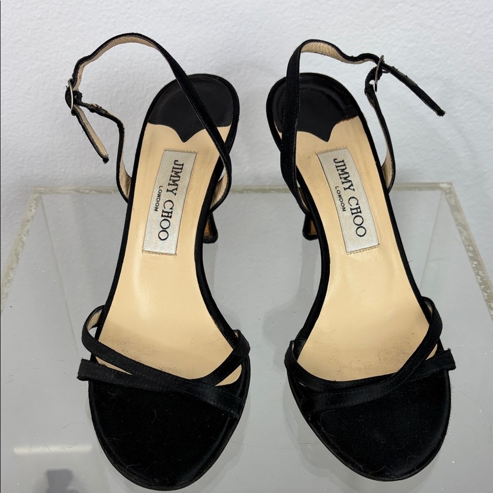 Jimmy Choo London Black Women's strappy heels 36.5 made in Italy
